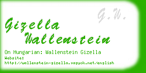 gizella wallenstein business card